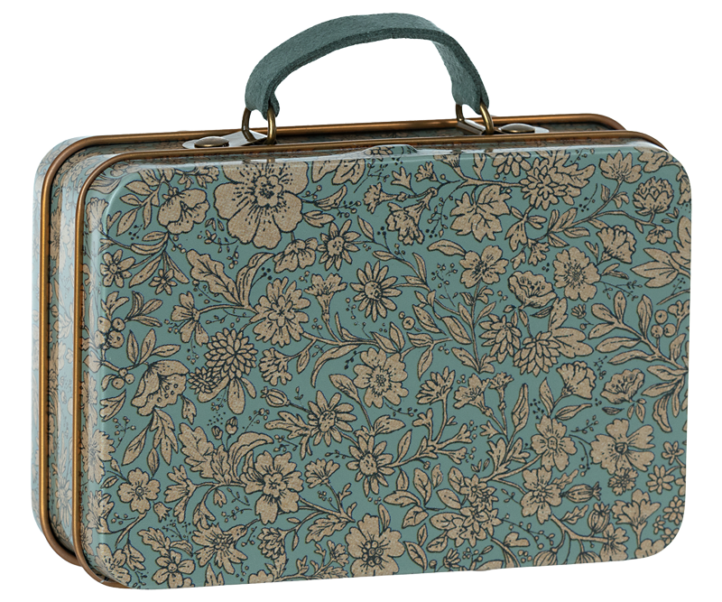 Kleiner Koffer "Blüte" blau